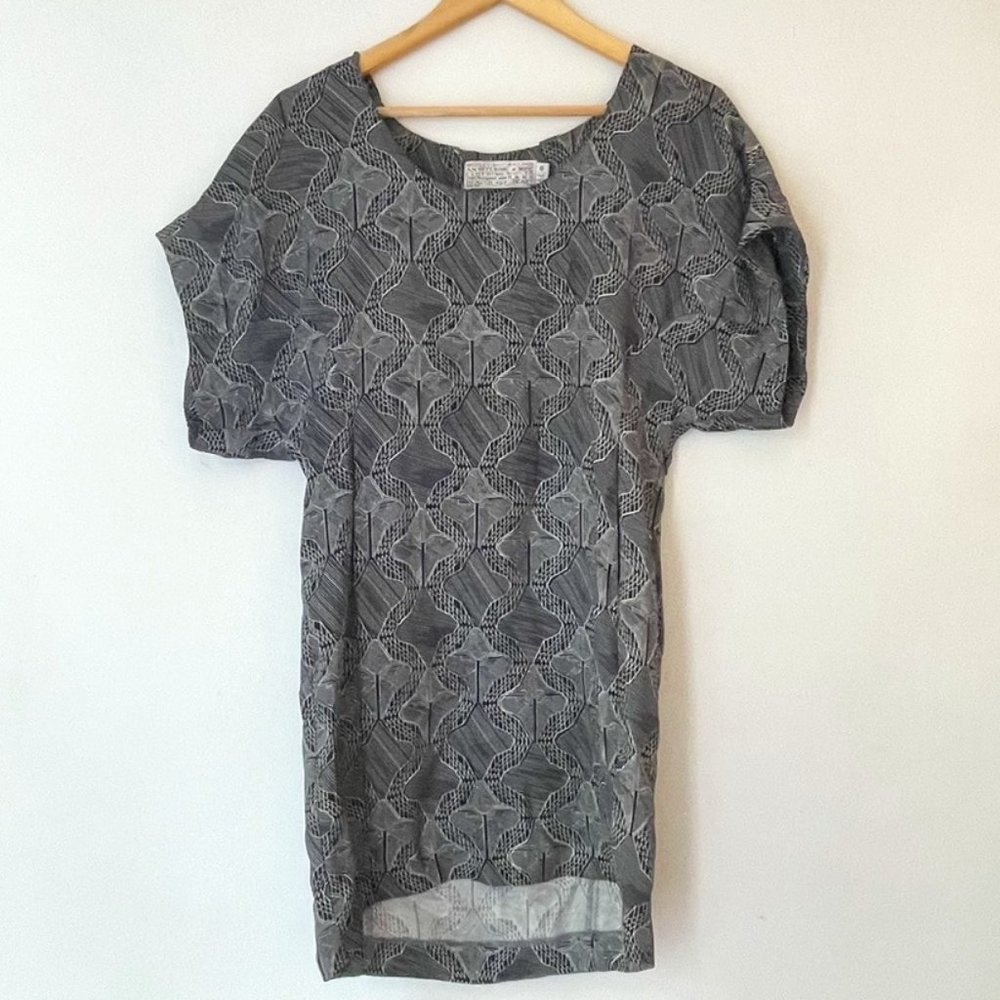 Vintage Black and White Pattern Dress